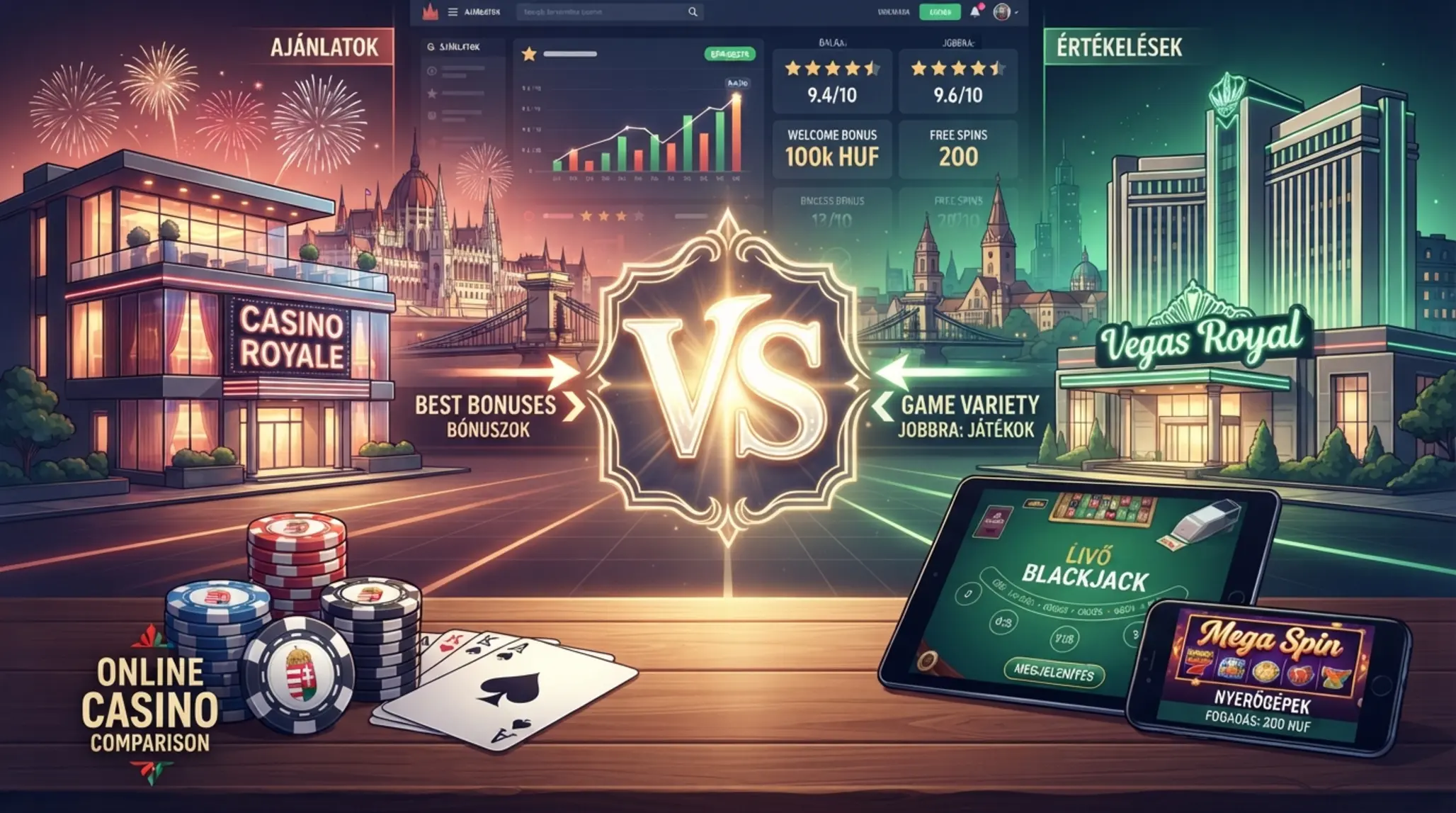 GGbet és 1bet kaszinó vizuális összehasonlítása